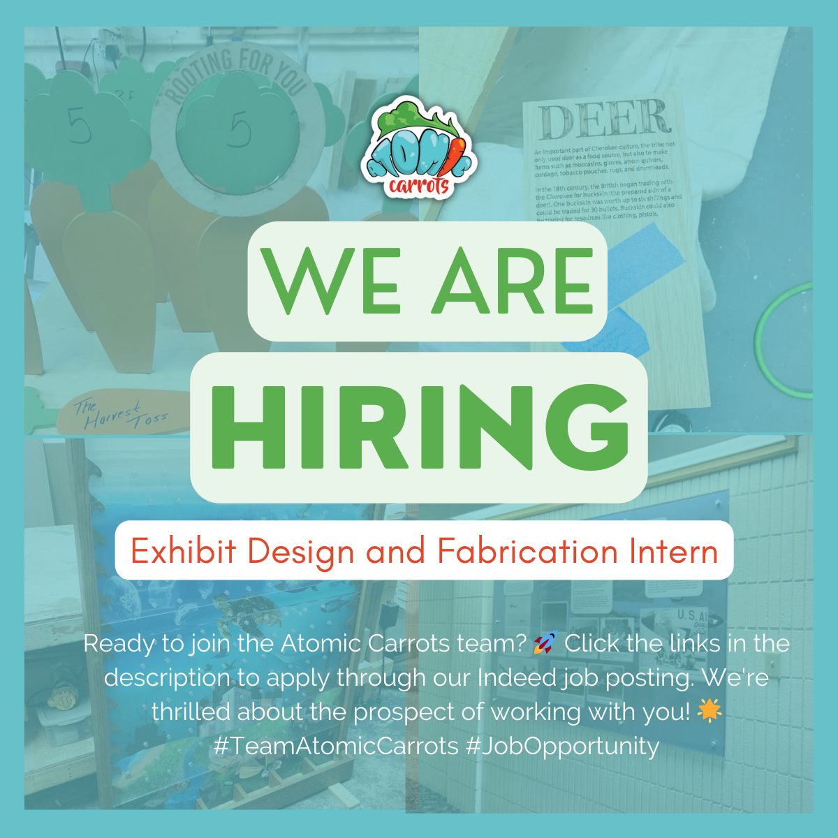 ✨ We're on the hunt for an Exhibit Design and Fabrication Intern