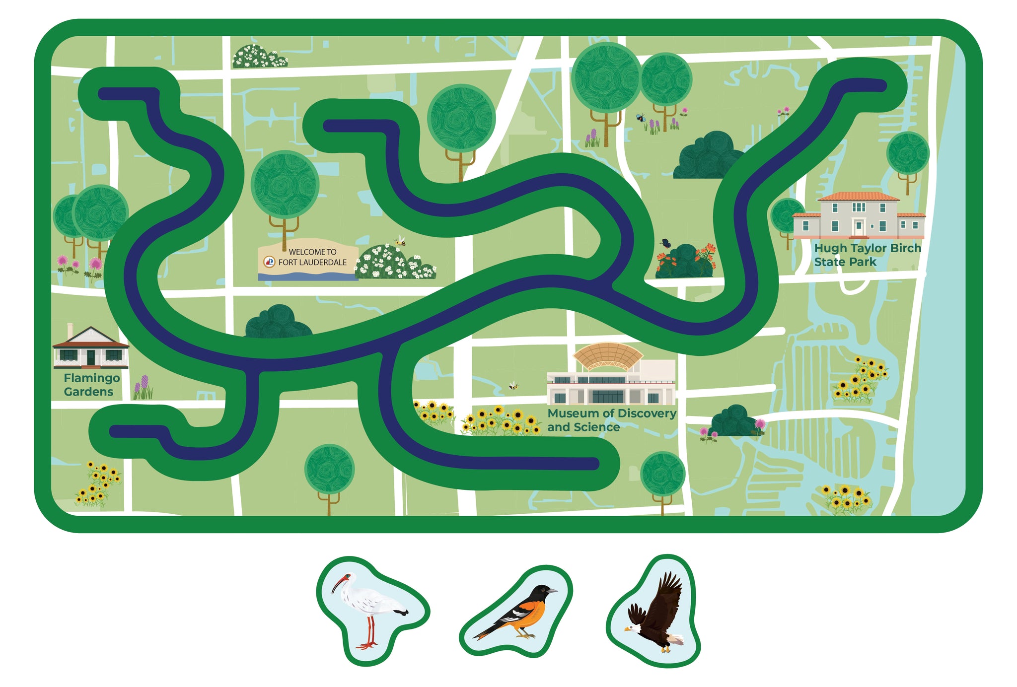 Children’s Outdoor Maze Panel – Custom Local Theme (HDPE)