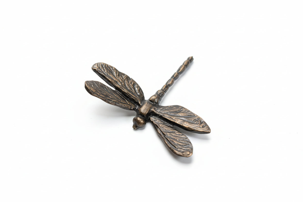 Eight-Spotted Skimmer Bronze Sculpture – Outdoor Tactile Exhibit Replica