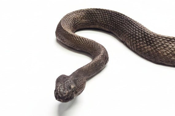 Mojave Rattlesnake Bronze Sculpture – Outdoor Tactile Exhibit Replica - Atomic Carrots