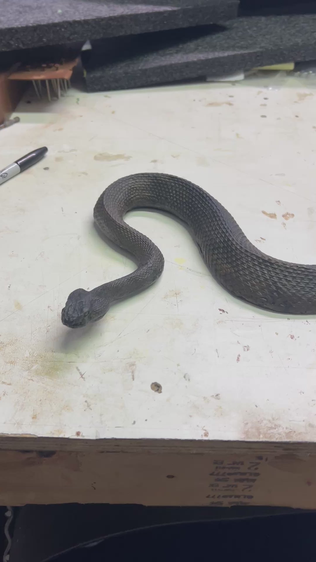 Mojave Rattlesnake Bronze Sculpture – Outdoor Tactile Exhibit Replica