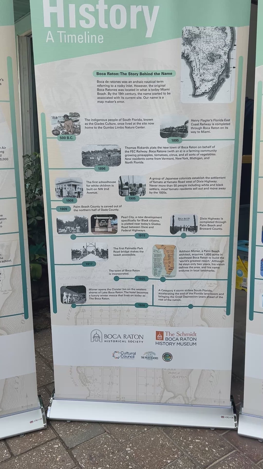Traveling exhibit for Boca Raton History Museum