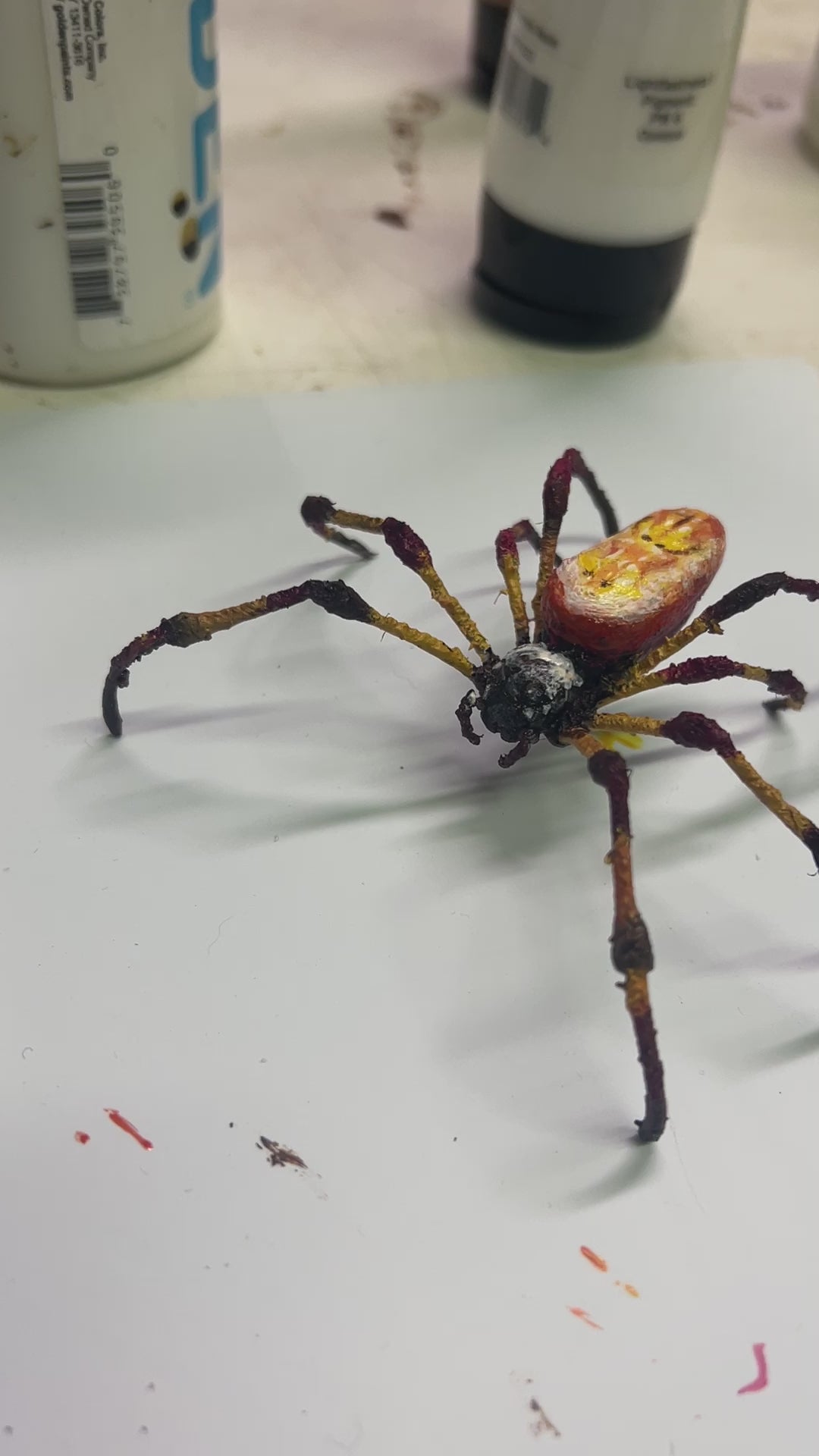 Golden Silk Orb-Weave Exhibit Replica – UV-Sealed, Diorama Model