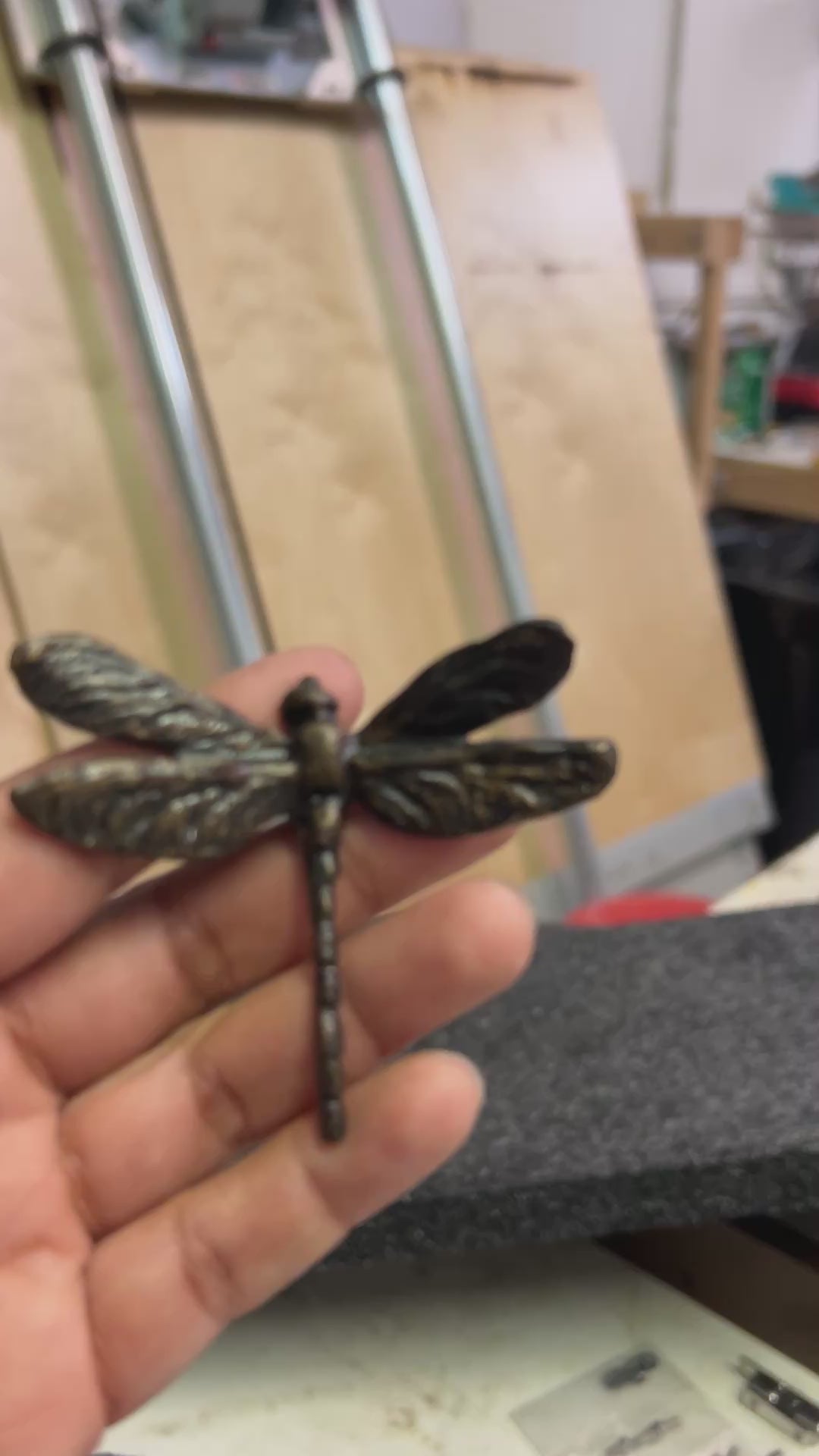 Eight-Spotted Skimmer Bronze Sculpture – Outdoor Tactile Exhibit Replica