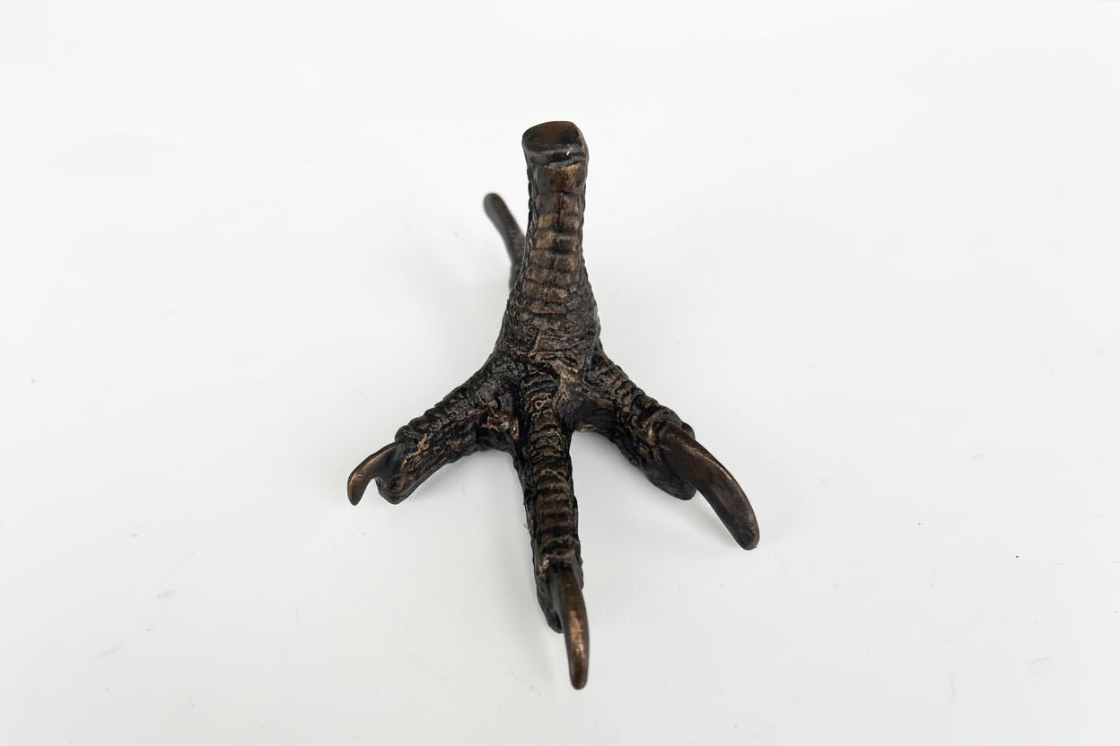 Red Hawk Talon Bronze Sculpture – Outdoor Tactile Exhibit Replica - Atomic Carrots