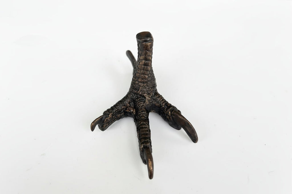 Red Hawk Talon Bronze Sculpture – Outdoor Tactile Exhibit Replica - Atomic Carrots