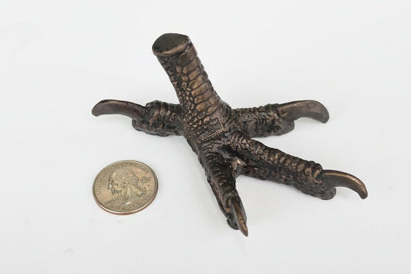 Red Hawk Talon Bronze Sculpture – Outdoor Tactile Exhibit Replica - Atomic Carrots