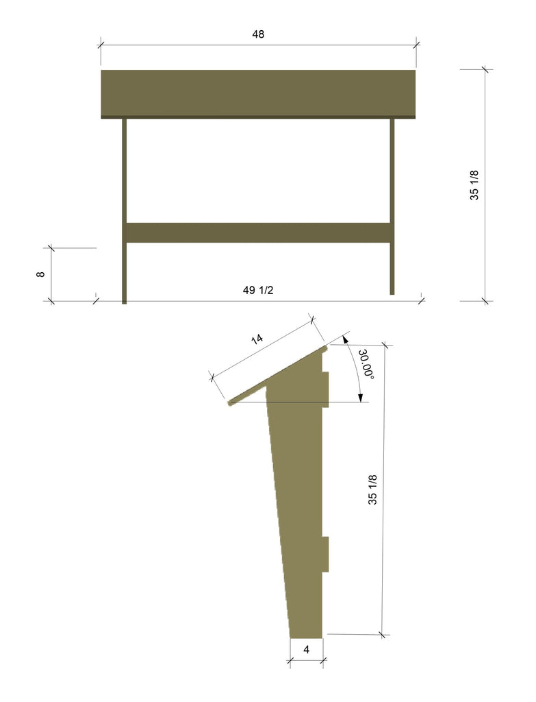 Studio Reading Rail – Custom Color Finish - Atomic Carrots