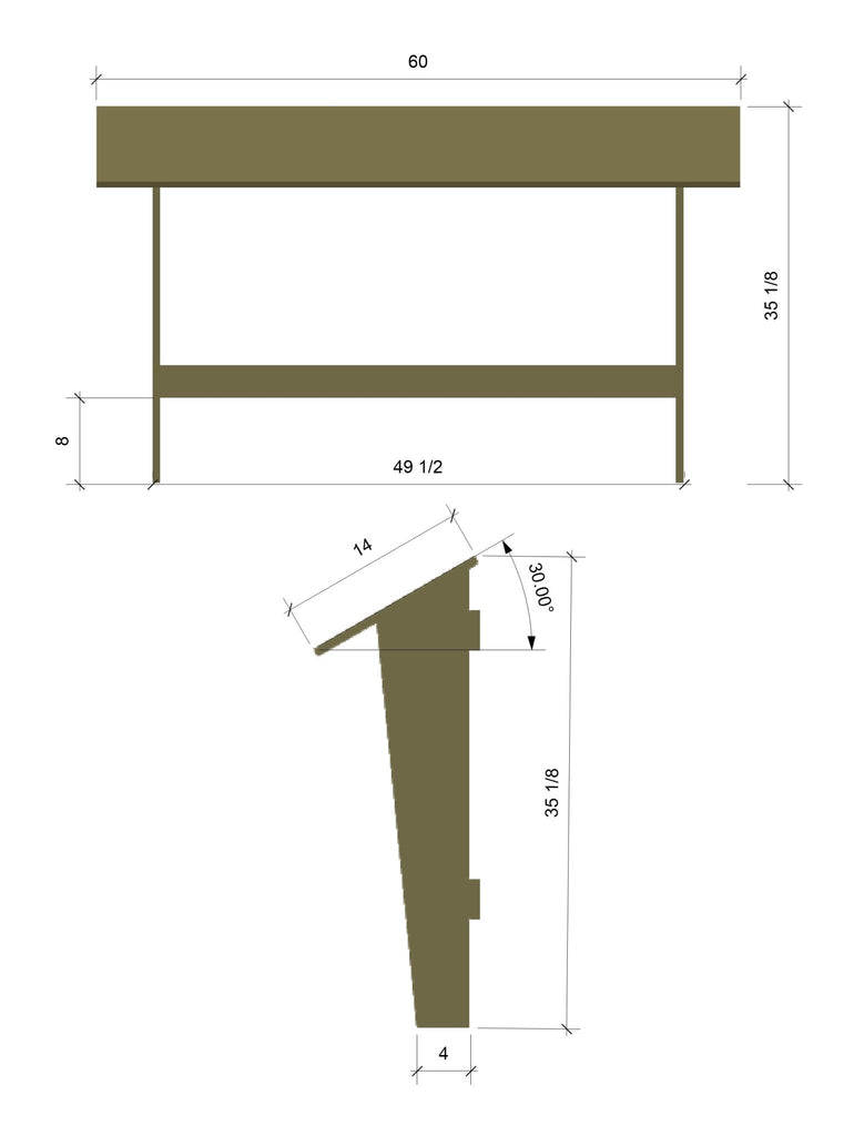 Studio Reading Rail – Custom Color Finish - Atomic Carrots